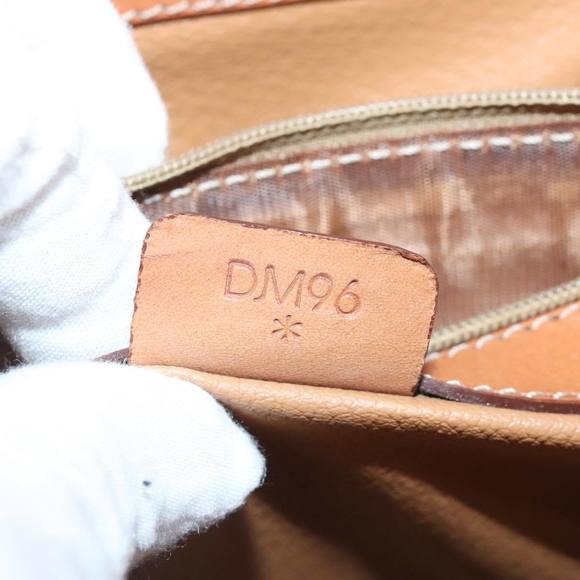 CELINE Macadam Canvas Hand Bag PVC Leather 2way Brown Gold Auth 100655 - Picture 12 of 16